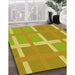 Machine Washable Transitional Dark Golden Brown Rug in a Family Room, wshpat1103yw