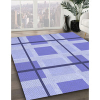 Patterned Blue Rug, pat1104blu