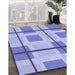 Machine Washable Transitional Blue Rug in a Family Room, wshpat1104blu