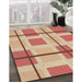 Machine Washable Transitional Red Rug in a Family Room, wshpat1104brn