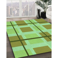 Patterned Green Rug, pat1104grn