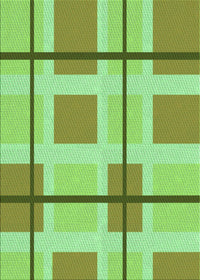 Machine Washable Transitional Green Rug, wshpat1104grn