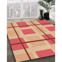 Patterned Yellow Rug, pat1104org