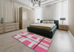 Patterned Pink Violet Pink Novelty Rug in a Bedroom, pat1104