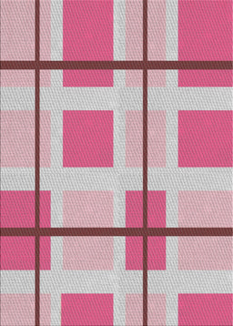 Patterned Pink Violet Pink Novelty Rug, pat1104