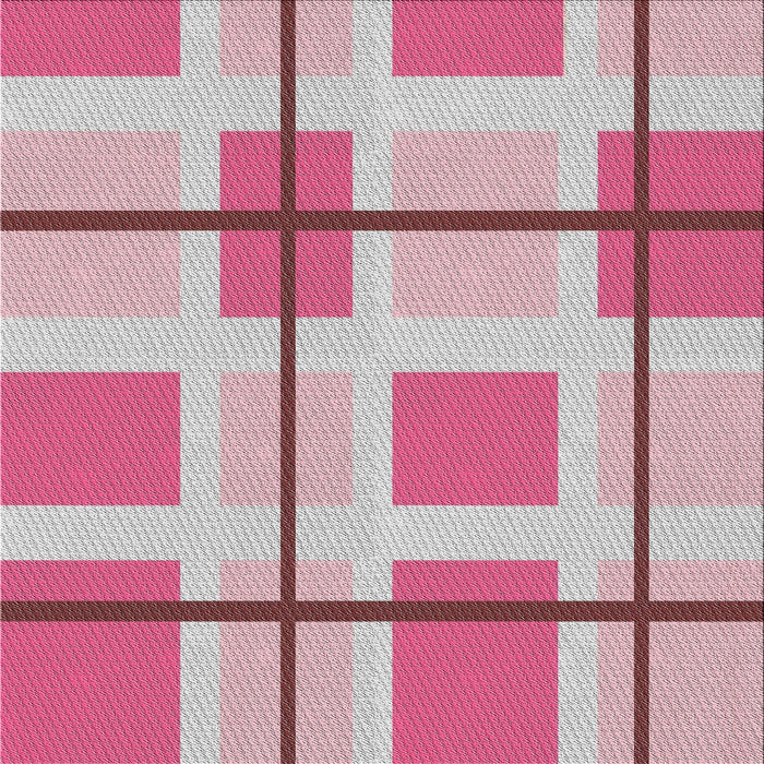 Square Patterned Pink Violet Pink Novelty Rug, pat1104