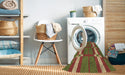 Machine Washable Transitional Mahogany Brown Rug in a Washing Machine, wshpat1105brn