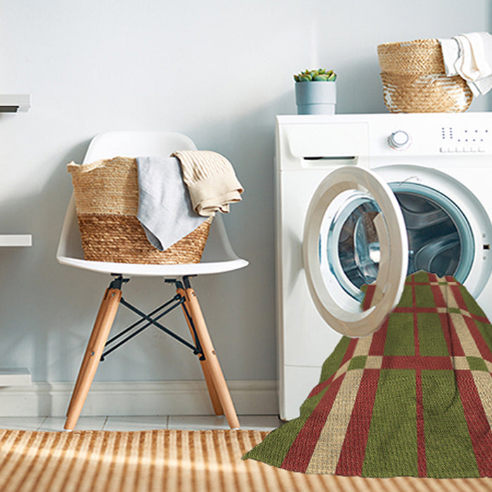 Machine Washable Transitional Mahogany Brown Rug in a Washing Machine, wshpat1105brn
