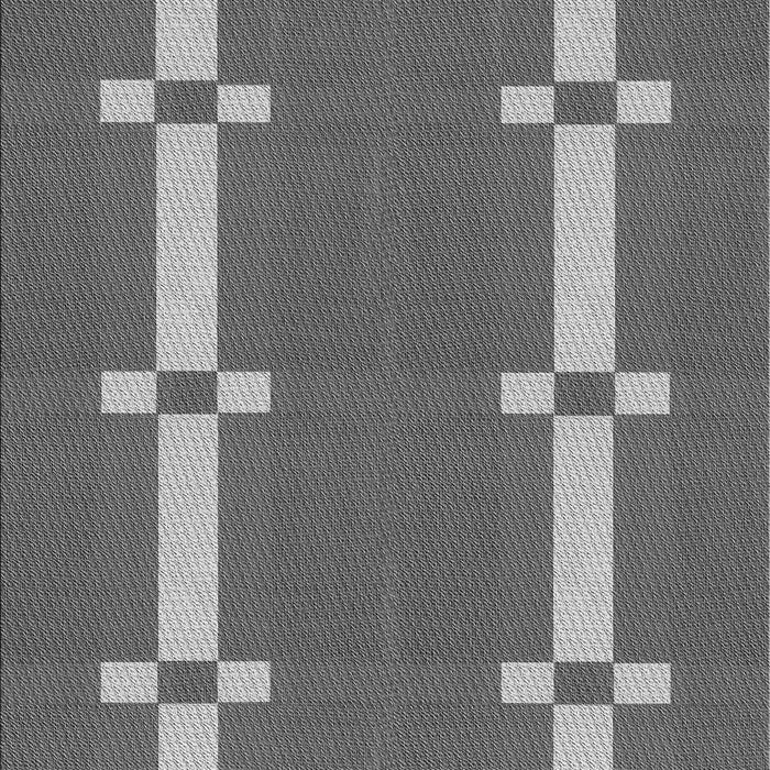 Machine Washable Transitional Gunmetal Gray Rug, wshpat1105gry