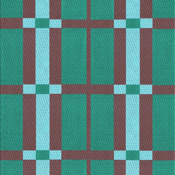 Patterned Dark Turquoise Green Rug, pat1105lblu