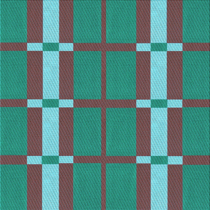 Round Patterned Dark Turquoise Green Rug, pat1105lblu