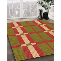 Patterned Caramel Brown Rug, pat1105org