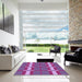 Machine Washable Transitional Purple Rug in a Kitchen, wshpat1105pur