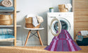 Machine Washable Transitional Purple Rug in a Washing Machine, wshpat1105pur