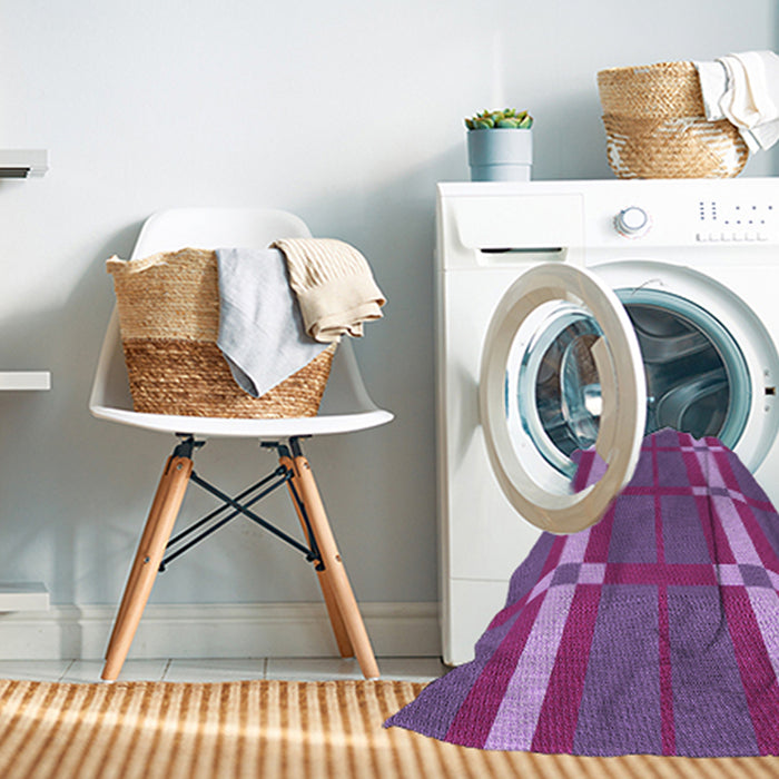 Machine Washable Transitional Purple Rug in a Washing Machine, wshpat1105pur