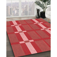 Patterned Red Rug, pat1105rd