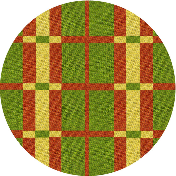 Square Patterned Pistachio Green Rug, pat1105yw