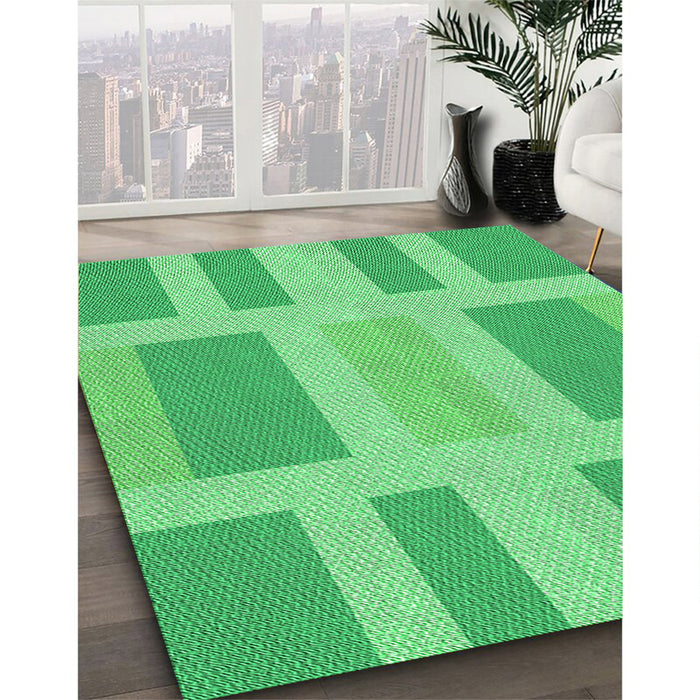 Machine Washable Transitional Lime Mint Green Rug in a Family Room, wshpat1106grn