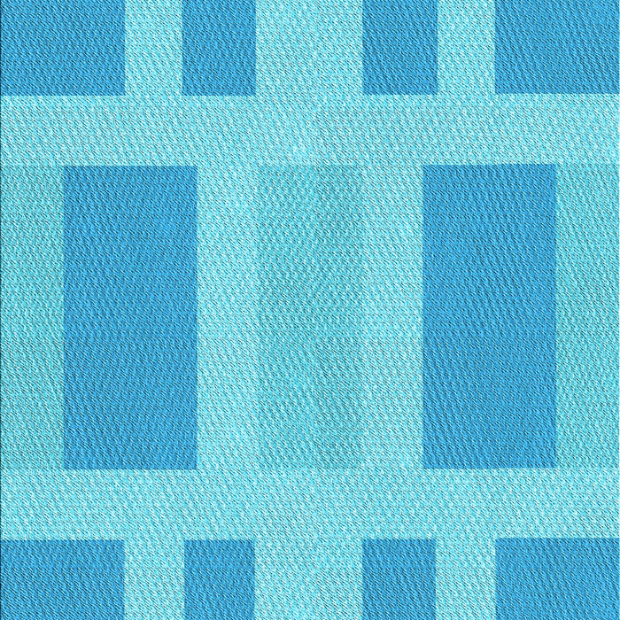 Patterned Bright Turquoise Blue Rug, pat1106lblu
