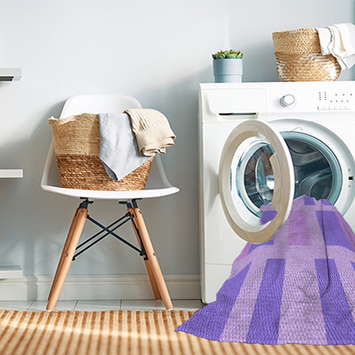 Machine Washable Transitional Mauve Purple Rug in a Washing Machine, wshpat1106pur