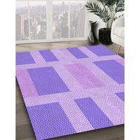 Patterned Mauve Purple Rug, pat1106pur