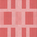 Round Patterned Light Salmon Pink Rug, pat1106rd