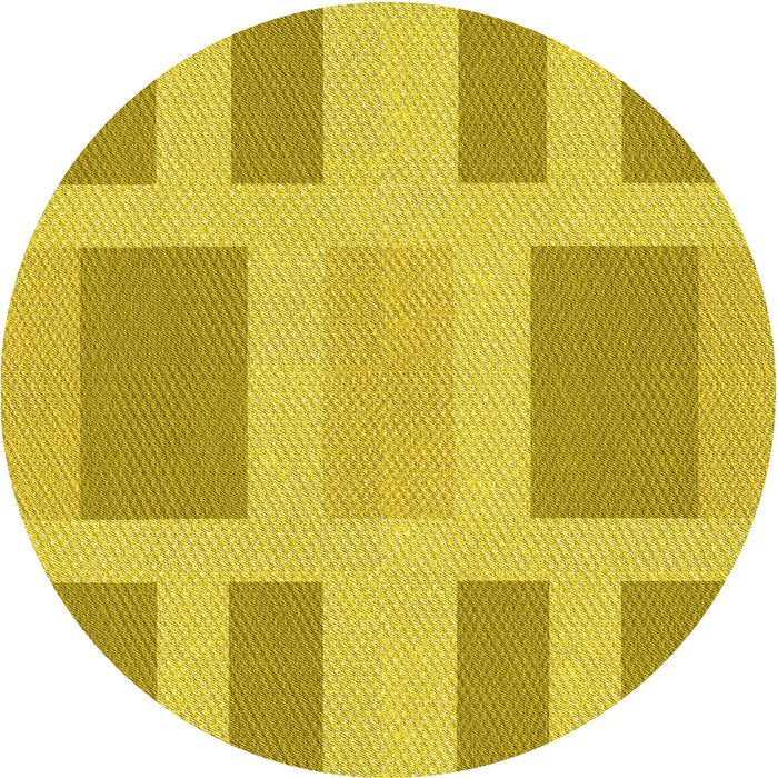 Square Machine Washable Transitional Yellow Rug in a Living Room, wshpat1106yw