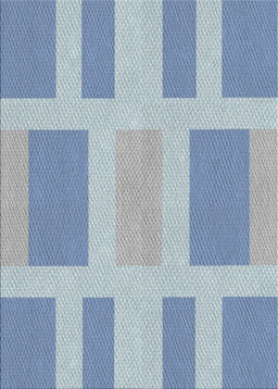 Patterned Steel Blue Novelty Rug, pat1106