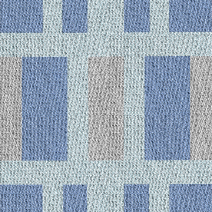 Patterned Steel Blue Novelty Rug, pat1106