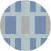 Sideview of Patterned Steel Blue Novelty Rug, pat1106