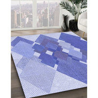 Patterned Blue Rug, pat1107blu