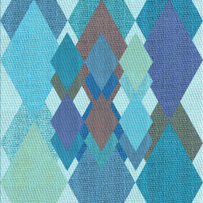 Patterned Blue Ivy Blue Rug, pat1107lblu