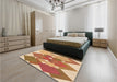 Patterned Red Rug in a Bedroom, pat1107org