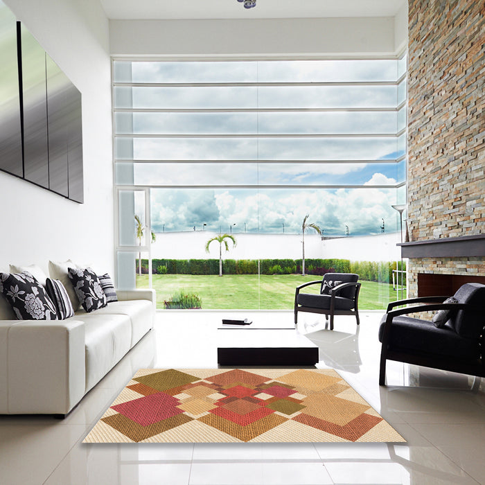 Machine Washable Transitional Red Rug in a Kitchen, wshpat1107org