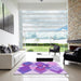 Square Patterned Mauve Purple Rug in a Living Room, pat1107pur