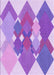 Patterned Mauve Purple Rug, pat1107pur