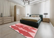 Patterned Pastel Pink Rug in a Bedroom, pat1107rd