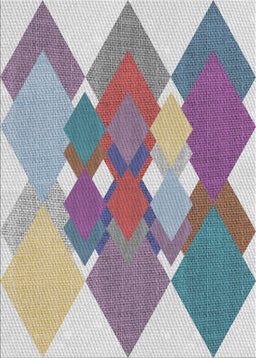 Patterned Platinum Silver Gray Novelty Rug, pat1107