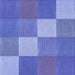 Round Patterned Sky Blue Rug, pat1108blu
