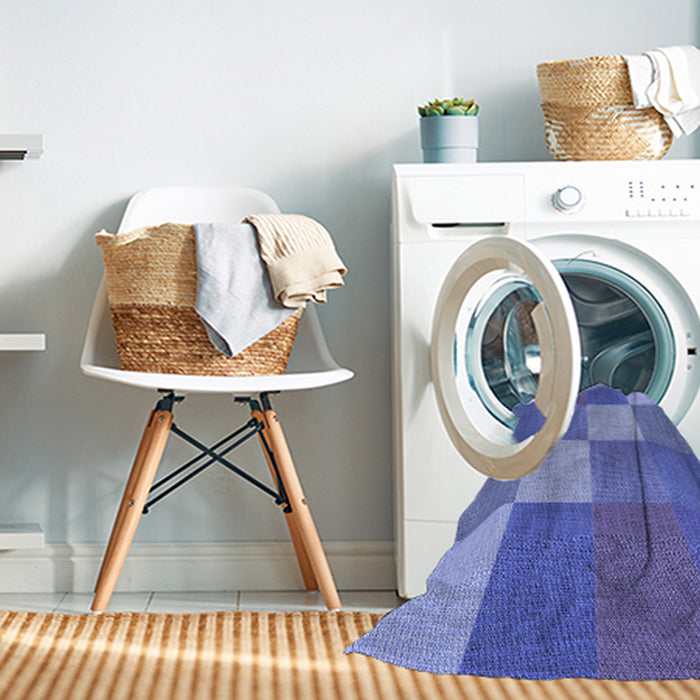 Machine Washable Transitional Sky Blue Rug in a Washing Machine, wshpat1108blu