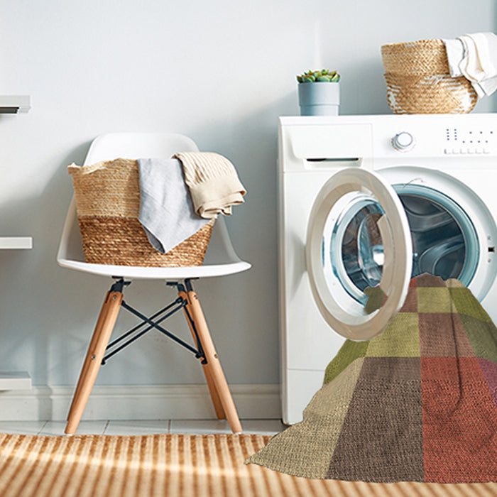 Machine Washable Transitional Chestnut Red Rug in a Washing Machine, wshpat1108brn