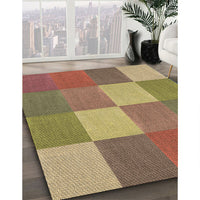 Patterned Chestnut Red Rug, pat1108brn