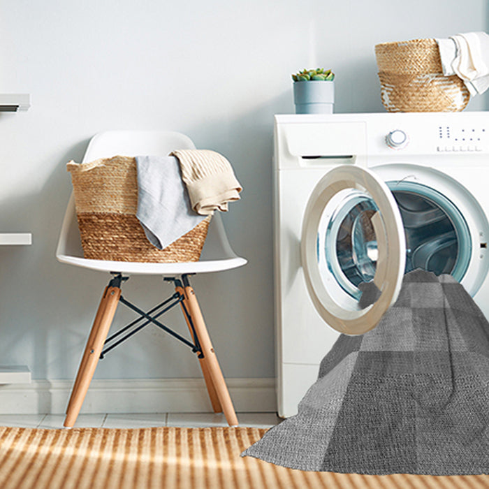 Machine Washable Transitional Ash Gray Rug in a Washing Machine, wshpat1108gry