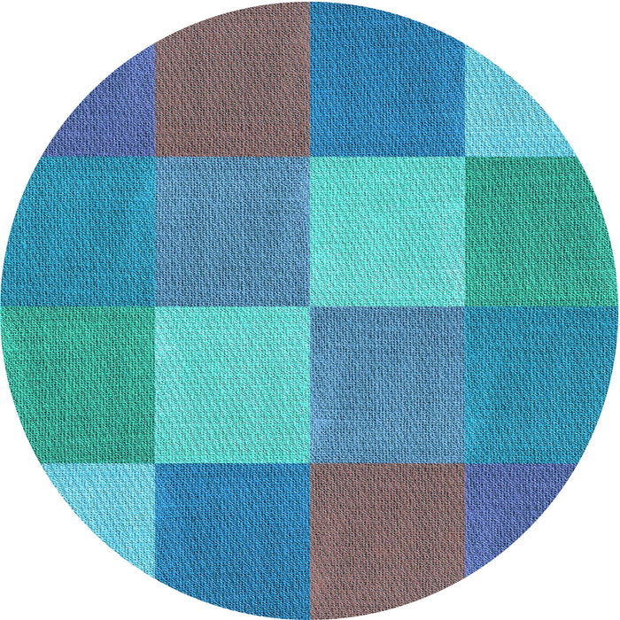 Square Patterned Blue Rug, pat1108lblu