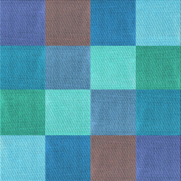 Round Patterned Blue Rug, pat1108lblu