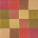 Round Patterned Red Rug, pat1108org