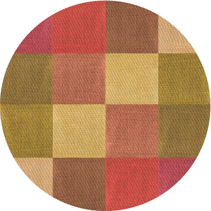 Square Patterned Red Rug, pat1108org