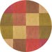 Square Patterned Red Rug, pat1108org