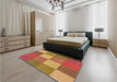 Patterned Red Rug in a Bedroom, pat1108org