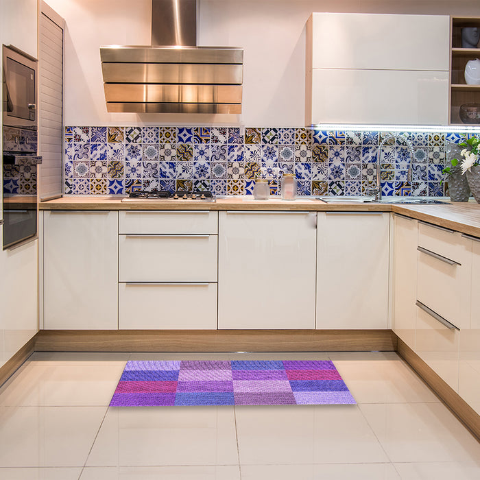 Patterned Purple Rug in a Kitchen, pat1108pur